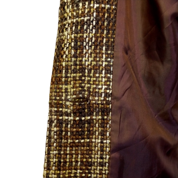 Patti LaBelle Brown Tweed Suit Jacket 24W - Picture 6 of 9